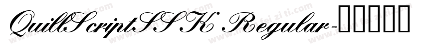 QuillScriptSSK Regular字体转换